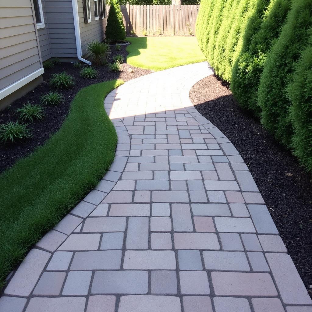 4" x 8" paver walkway